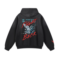 Fight Back Hoodie Black Back