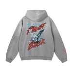 Fight Back Hoodie Gray Back